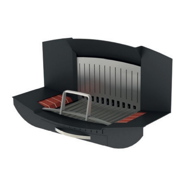 French-made Firewood Holder for Secure Open Fireplace