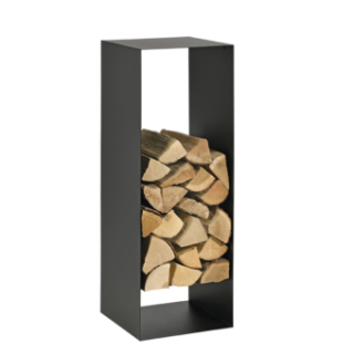 Rangement Bois Newton Noir Givre 