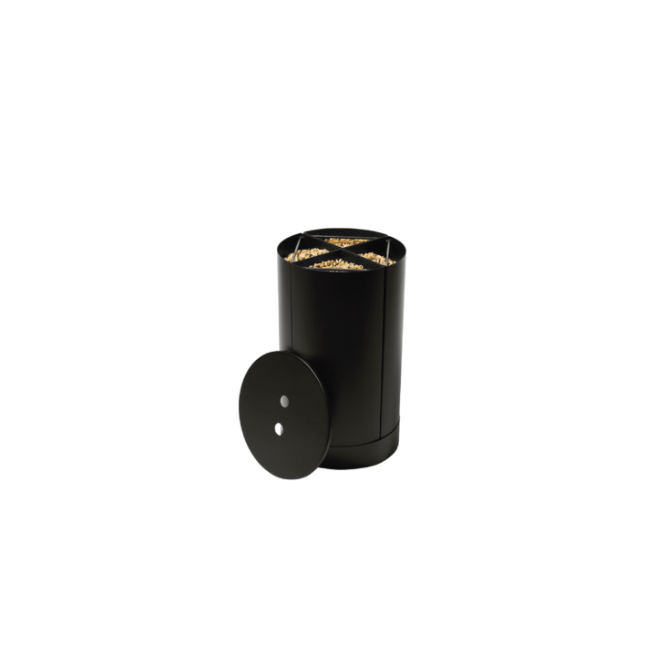 Emmagatzematge de pellets negre Fractio per a xemeneies i estufes de llenya - Capska