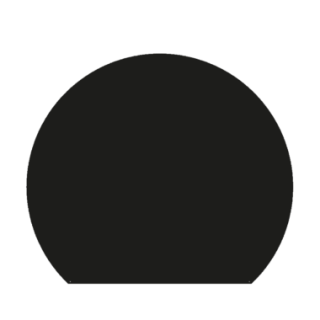 Rundgeschnittene Bodenplatte aus schwarzem Stahl für Kamine und Holzöfen - Capska