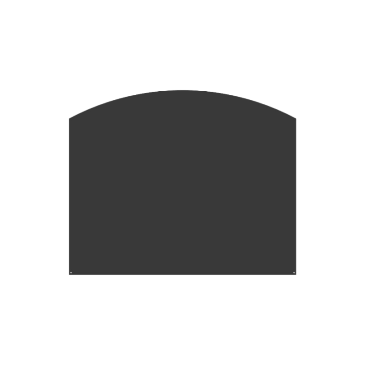 Abgerundete Bodenplatte 80x50cm Dixneuf | Holzofenschutz