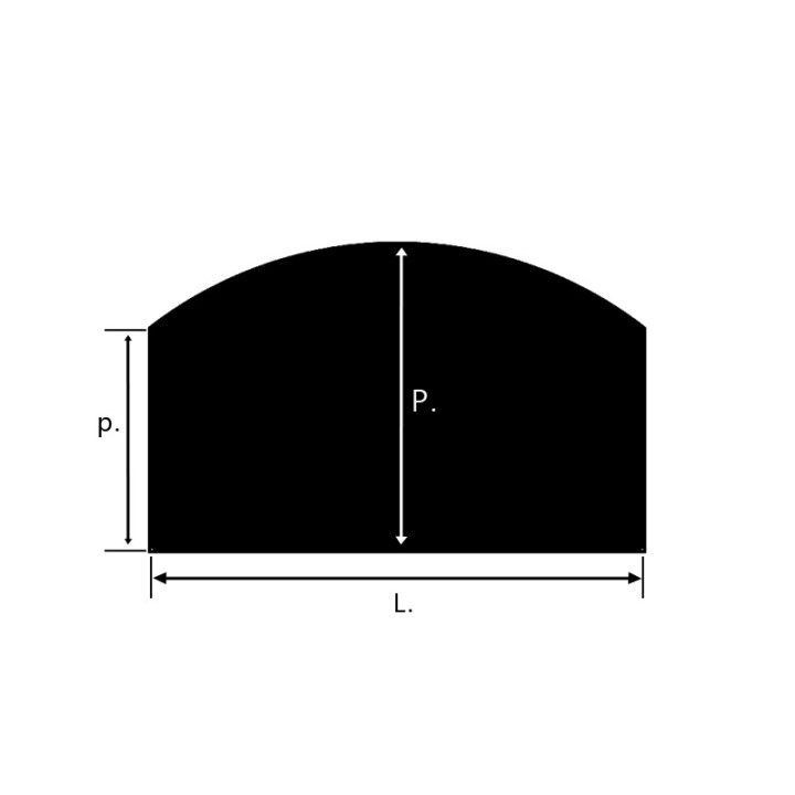 Plaque Sol Arrondie 80x50cm Dixneuf | Protection Poêle Bois