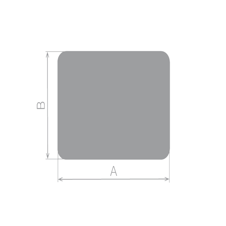 Square Tempered Glass Floor Plate 4 Rounded Corners 100x100cm - Capska