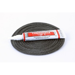 Round Braided Gasket ø 4 mm x 2,5 m + glue - Capska