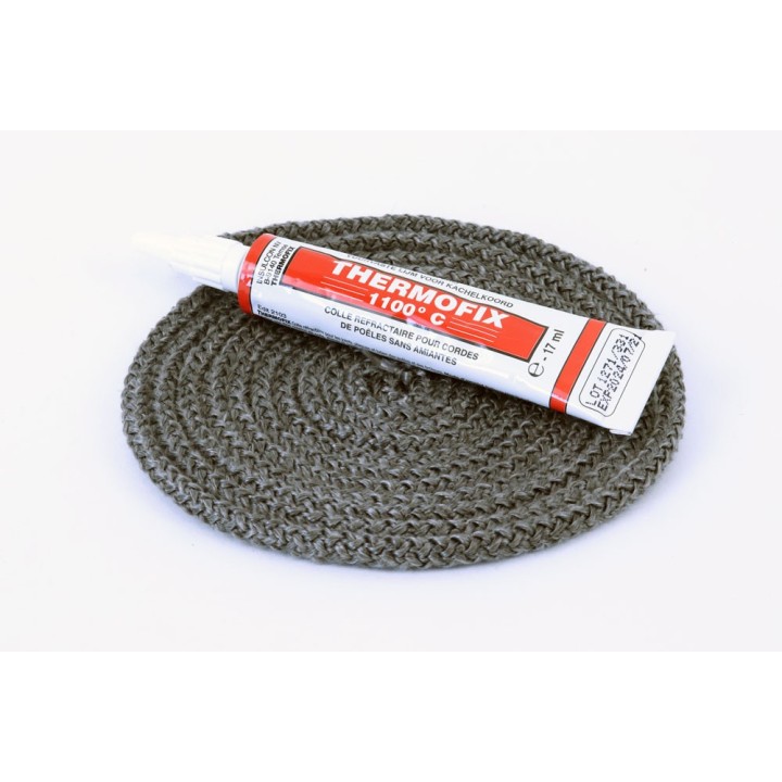 Guarnizione Rotonda Intrecciata ø 5 mm x 2,5 m + colla - Capska