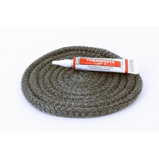 Round Braided Gasket ø 9 mm x 2,5 m + glue - Capska
