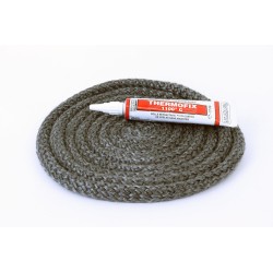Round Braided Gasket ø 9 mm x 2,5 m + glue