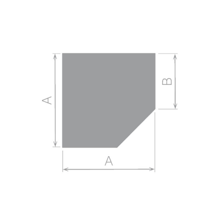 Placa de suelo de vidrio en forma de Pentágono 110x110cm - Capska