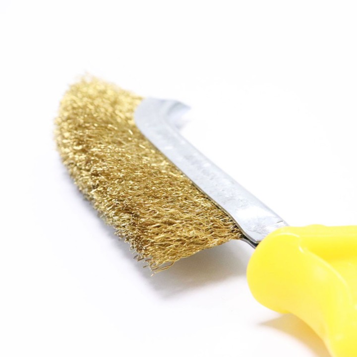 Hochwertige Metallbürste aus Messing mit kurzem Griff