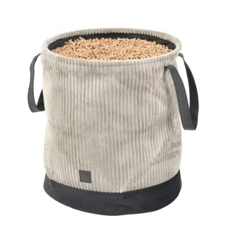 Corbeille à Bois DUVEO en Velours Côtelé pour bois et granulés - Capska