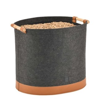 Corbeille Casual Rangement à bois et pellets pour appareil de chauffage - Capska