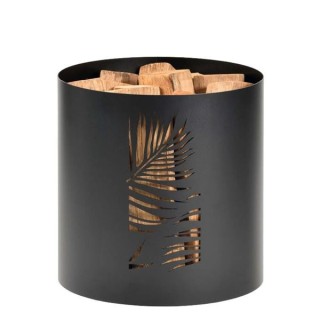 Kaminholzregal Borneo Mattschwarz Dixneuf 40 cm - Hergestellt in Frankreich