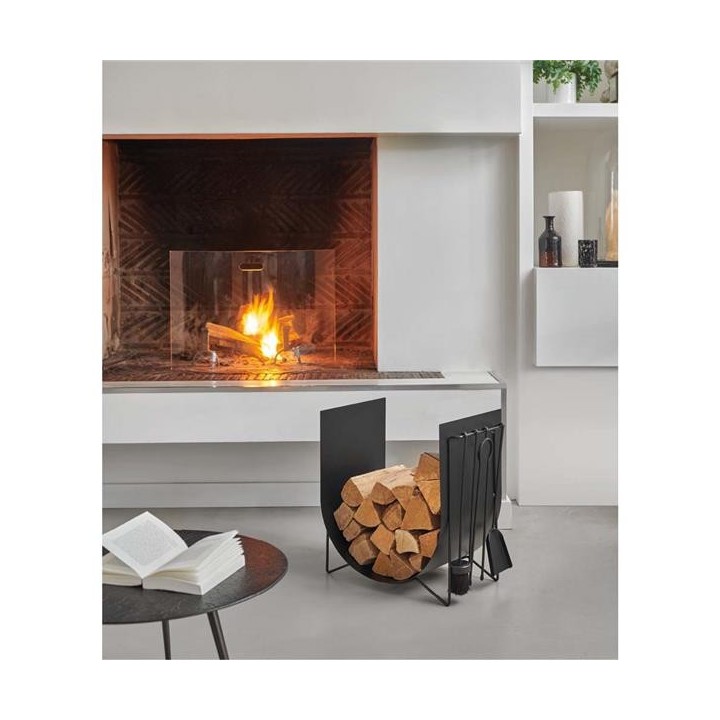 Duo Log Rack i servidor d'emmagatzematge de fusta Edonis - Capska