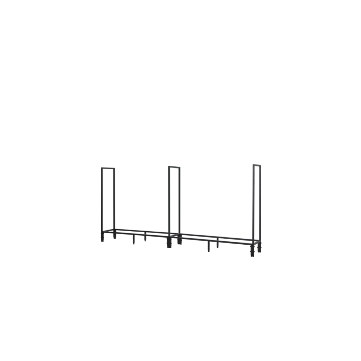 Emmagatzematge de fusta d'acer negre Stoker per a l'exterior - Capska