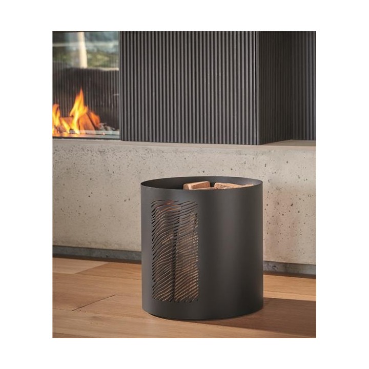 Range bûches en acier couleur noir - Capska