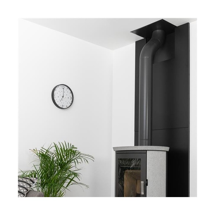 Frosted Black Thermal Facing for Metal Niches L.350 mm - Dix Neuf
