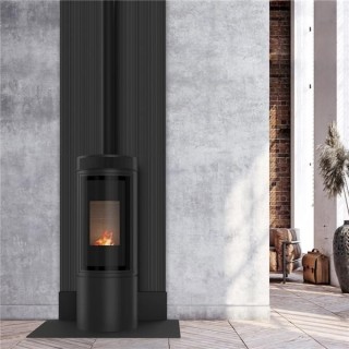 Protezione per parete stufa in acciaio nero satinato - Capska