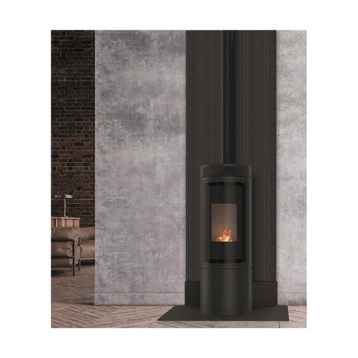 Protezione per parete stufa in acciaio nero satinato - Capska