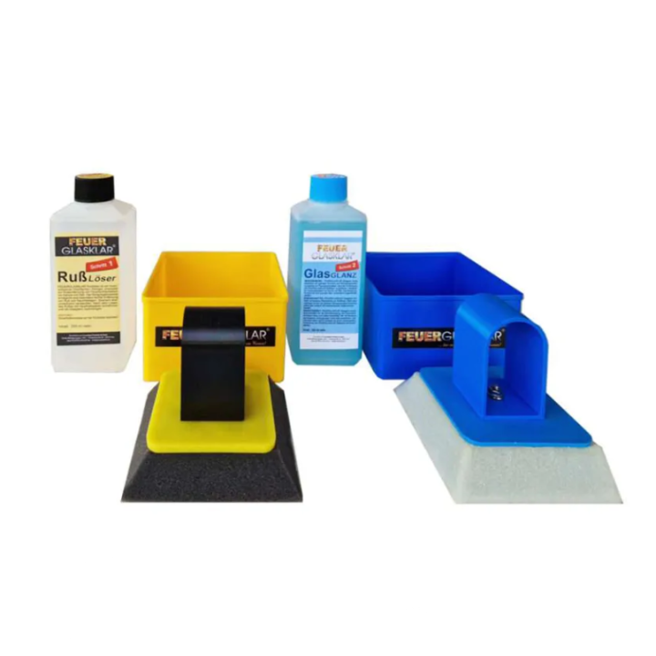 Set de productos de limpieza para cristales de insertos, estufas y chimeneas - Capska