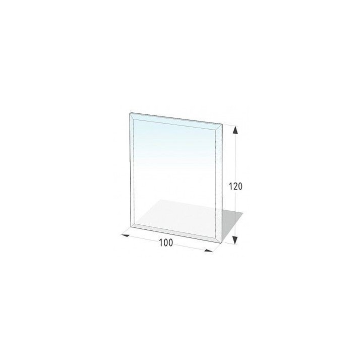 Placca di vetro rettangolare 100x120 cm - 8 mm