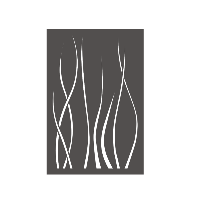 Grey Ondulis Plate - Height 120cm for wall protection of wood or pellet stove - Capska