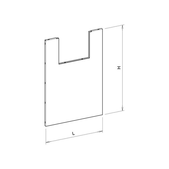 Frosted Black Thermal Facing for Metal Niches - L.500 mm - Dix Neuf