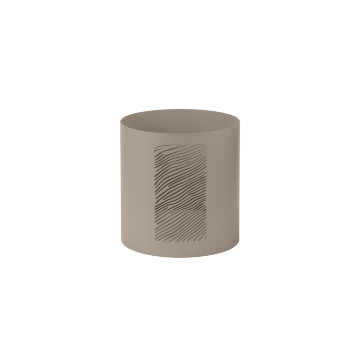 Moderner Holzständer aus sandfarbenem Stahl - Capska