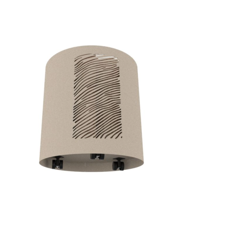 Range bûches en acier couleur sable moderne - Capska