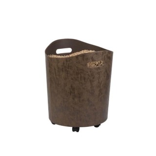 Rangement à granulés Omega Marron pour cheminée et poeles à bois - Capska