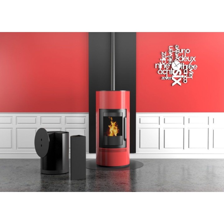 Placa protectora vertical llisa Color negre - Alçada 120cm per a estufa - Capska