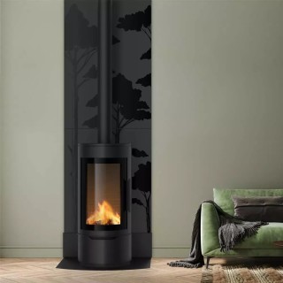 Protezione Murale Cappa Bassa Dixneuf 81x120 cm Nero Satinato N3