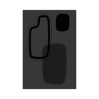 Protezione Murale Dixneuf EGGO 81x120 cm Nero Ghiacciato N3