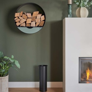 Rastrelliera portalegna a parete Dixneuf Corinthe nero opaco con cassetto