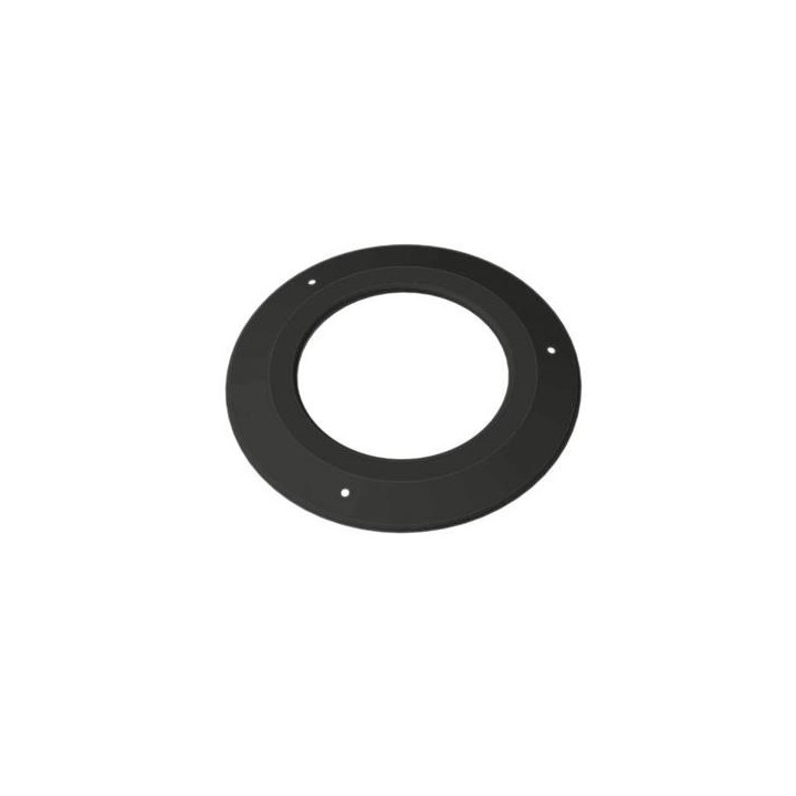 Screw-on rosette D125 matte black enamel Dixneuf