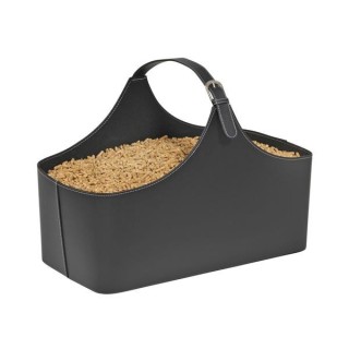 Cesto portalegna Alpha Nero Simili Dixneuf - Accessorio Camino