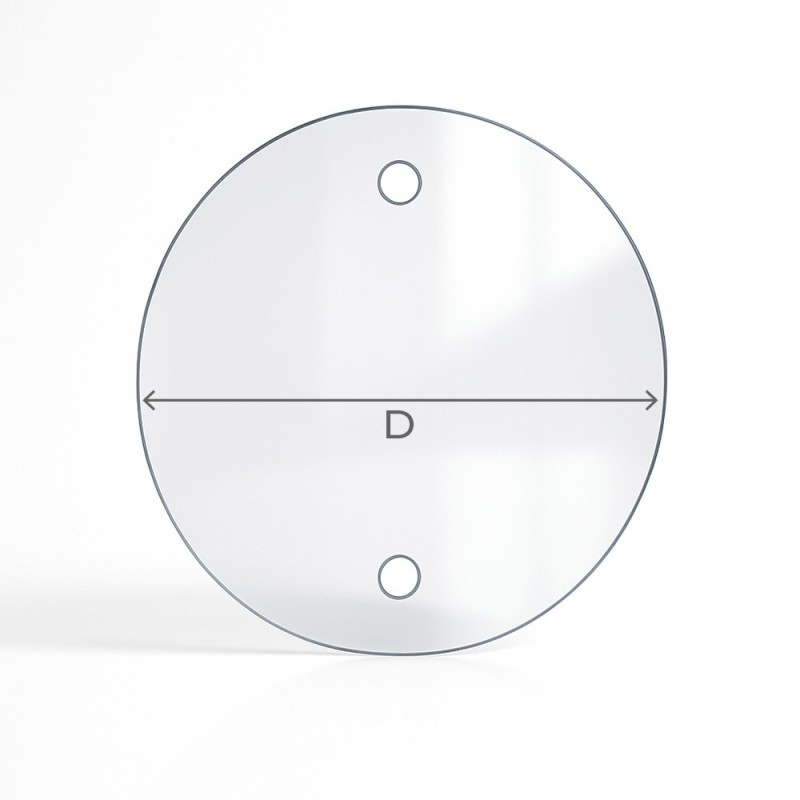 Round Glass for Fireplace Insert with Hole – Heat-Resistant & durable