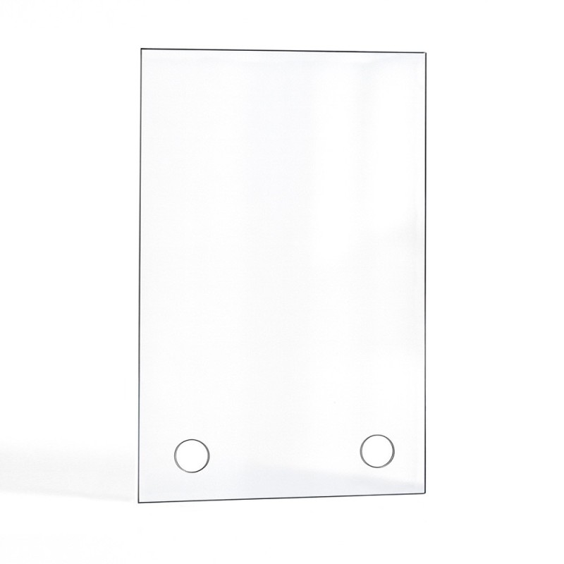 Rectangular Glass with Drilling for Insert - Capska