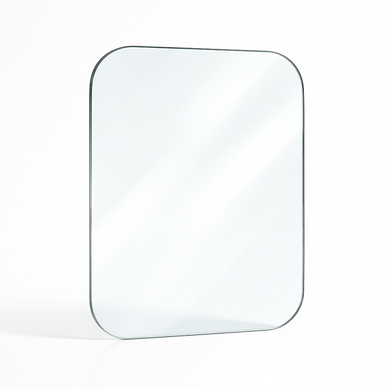 Glass with 4 rounded corners custom cut for inserts - Capska