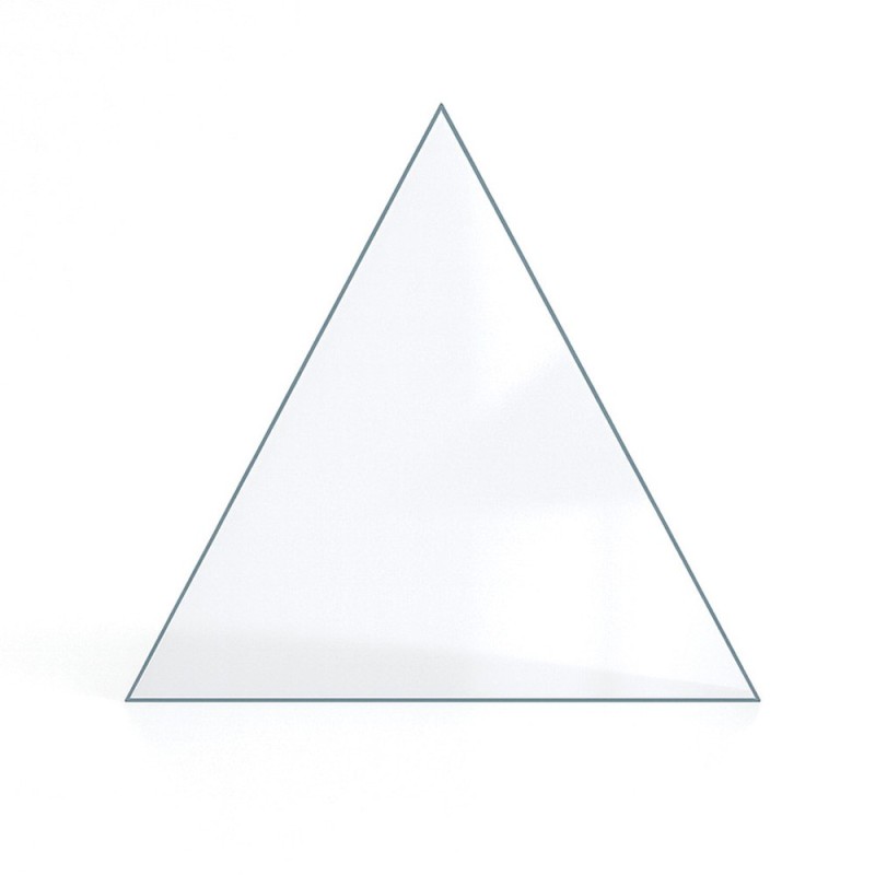 Vitre plate de forme triangulaire 4 mm autonettoyant
