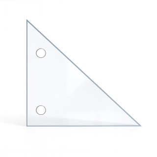 Rectangular triangle glass with drilling - Capska