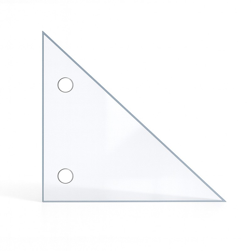 Rectangular triangle glass with drilling - Capska