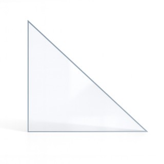 Vitre plate de forme triangle rectangle 4 mm autonettoyant porte droite