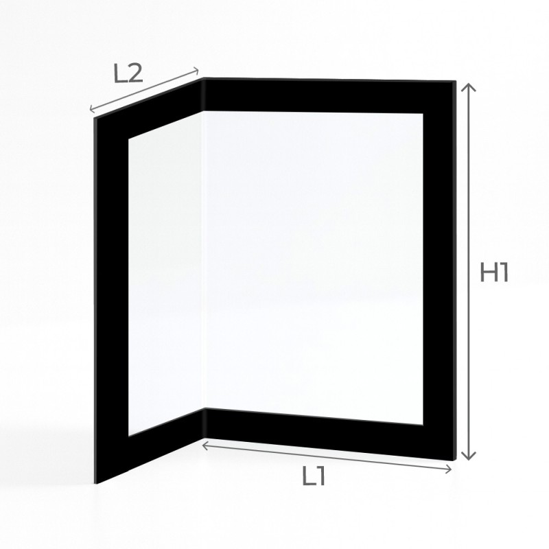 Jydepejsen PANORAMA Glass - Folded Screen-printed pierced glass panel for wood burning stove