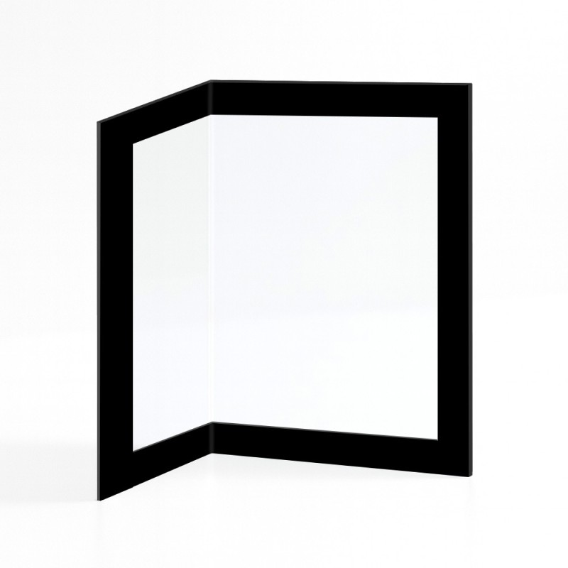 Spartherm VARIA 2LH4S Glass - Folded Screen-printed glass panel for fireplace insert