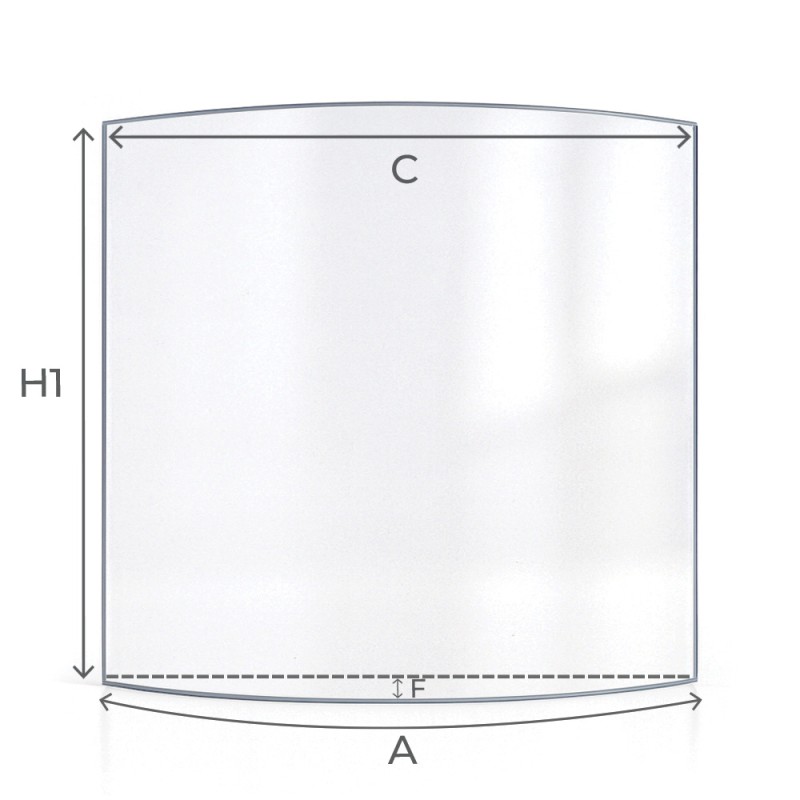 Wanders DOMUS Glass - Curved glass panel for wood burning stove