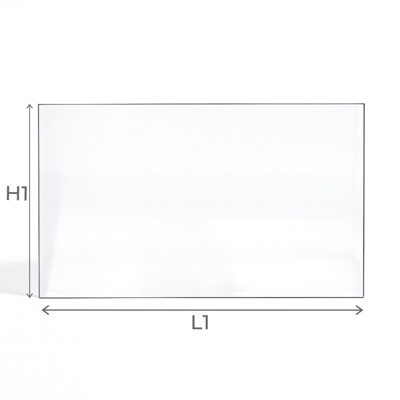 Godin GALATEA Glass - Rectangular glass panel for wood burning stove