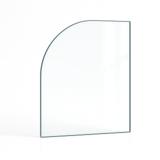 Franco Belge ARDENNES 11 KW Glass - 1 rounded corner Left side glass panel for wood burning stove