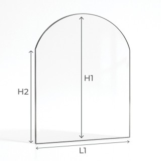 Panadero LUIS Glass - Rectangular glass panel for wood burning stove