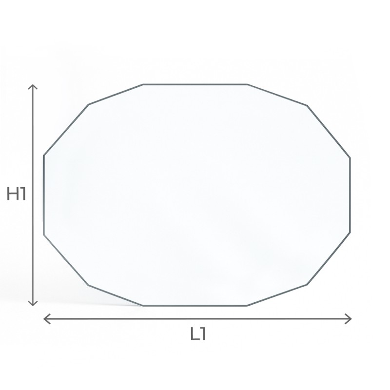Godin CASTRES Glass - Dodecagon glass panel for wood burning stove