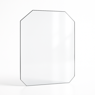 Vitre Supra ZOE - Verre 4 angles coupés pour poêle à bois